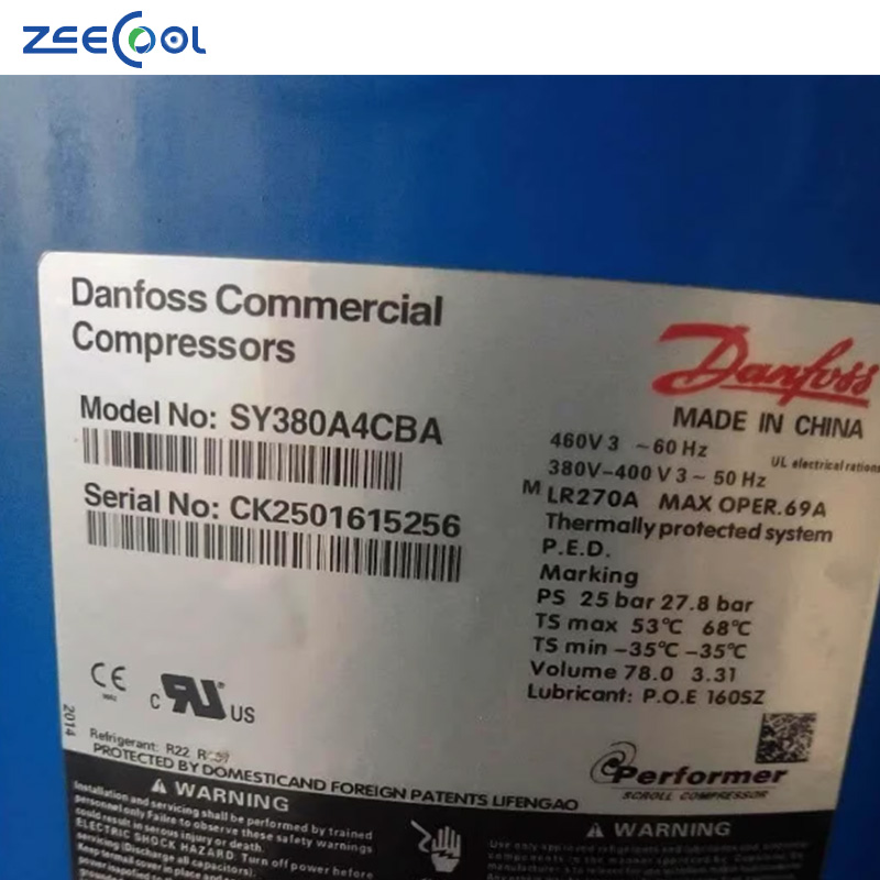 SY240A4CBE SY300A4CBE Refrigerant R22 20hp Scroll Refrigeration Compressor for Freezer