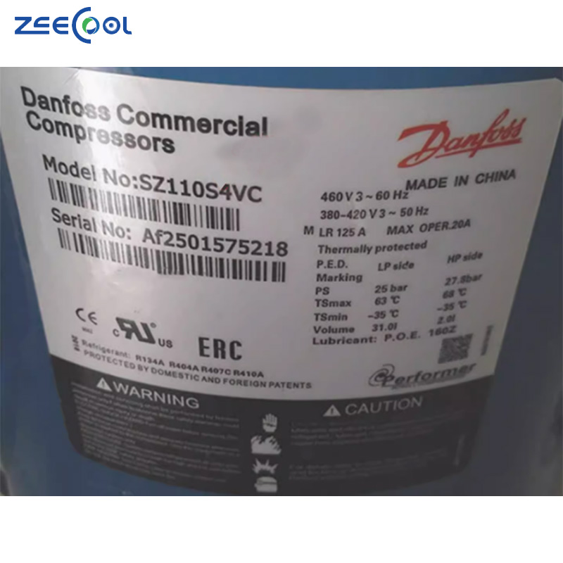Wholesale Refrigerant R22 R134a R407c Scroll Refrigeration Compressor for Danfoss Compressor SZ084S4VC SZ090S4VC SZ100S4VC