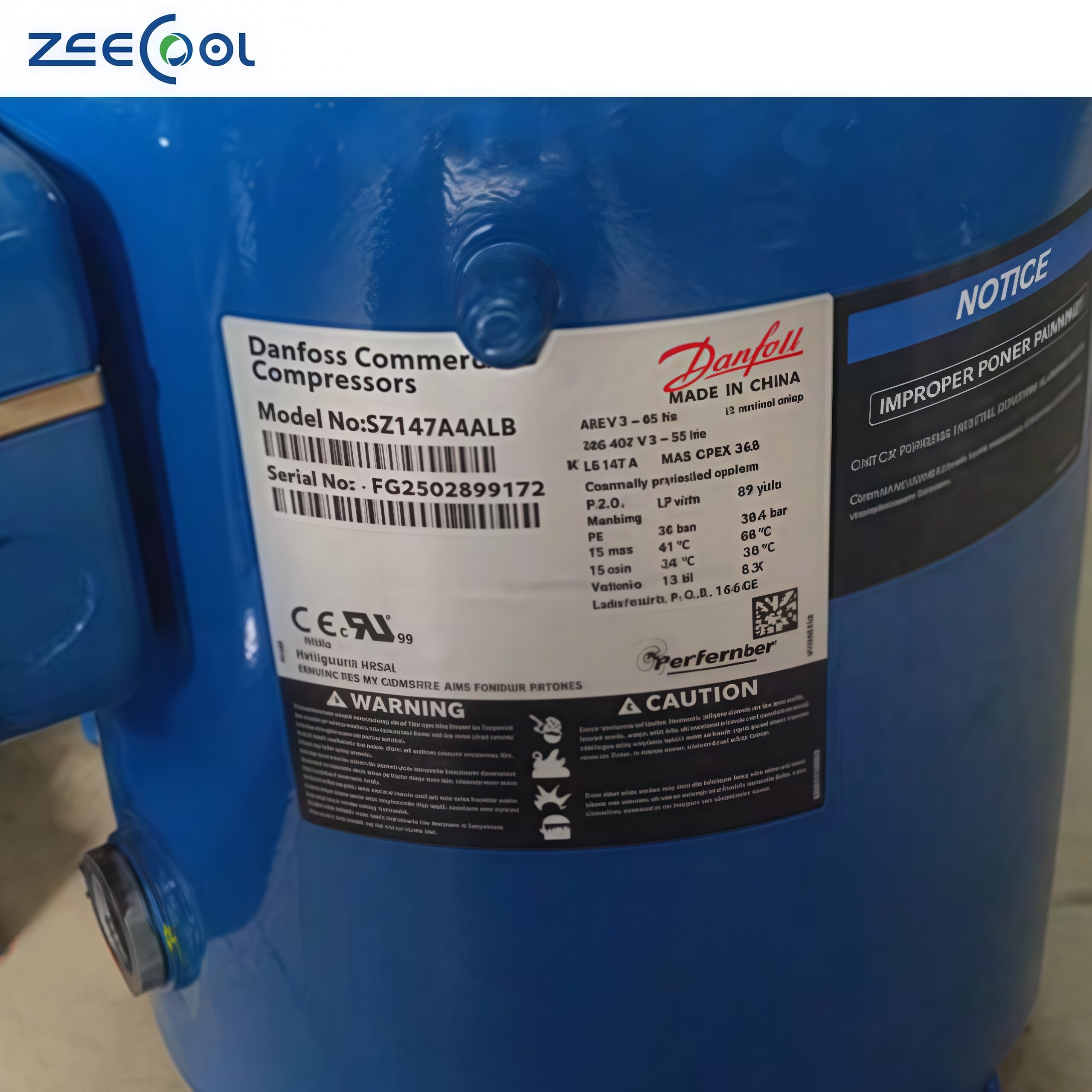 Wholesale Refrigerant R22 R134a R407c Scroll Refrigeration Compressor for Danfoss Compressor SZ084S4VC SZ090S4VC SZ100S4VC