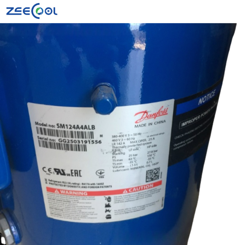SM124A4ALB SM147A4ALB SM147A3ALB SM147A9ALB 10HP Central Air Conditioning Scroll Refrigeration Compressor 12ton for Dan Foss