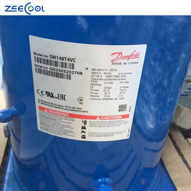 Factory Sale SM148T4VC SM161T4VC SM175S4CC SM175T4VC SM185S4CC Dan foss 12HP Air Conditioner Freezer Scroll Compressor