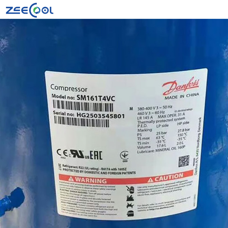 Factory Sale SM148T4VC SM161T4VC SM175S4CC SM175T4VC SM185S4CC Dan foss 12HP Air Conditioner Freezer Scroll Compressor
