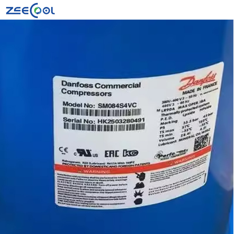 Manufacturer Wholesale 7HP Scroll Compressor SM084S4VC for Danfoss Refrigeration Air Conditioner Cold Room Compressor