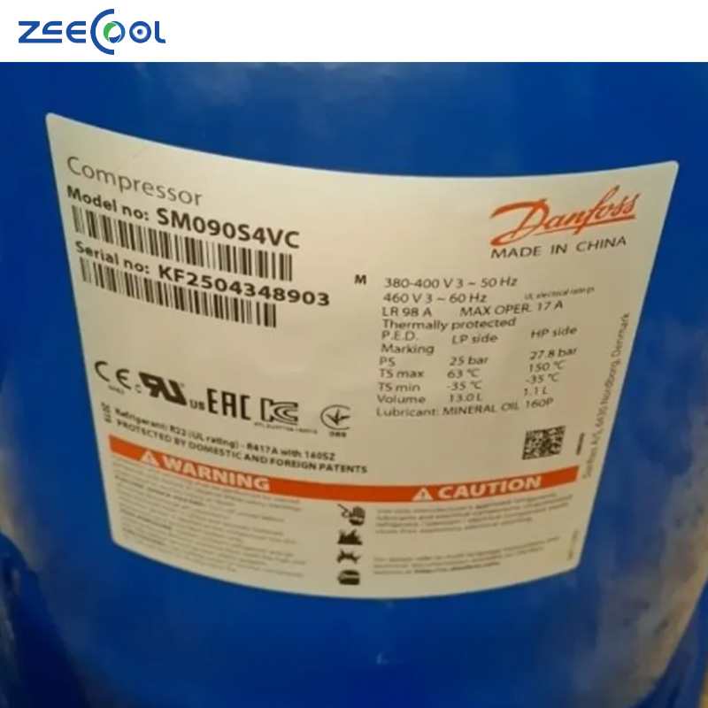 Manufacturer Wholesale 7HP Scroll Compressor SM084S4VC for Danfoss Refrigeration Air Conditioner Cold Room Compressor