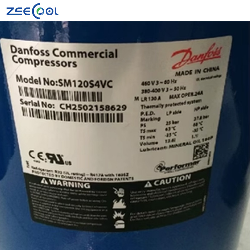 Manufacturer Wholesale 7HP Scroll Compressor SM084S4VC for Danfoss Refrigeration Air Conditioner Cold Room Compressor