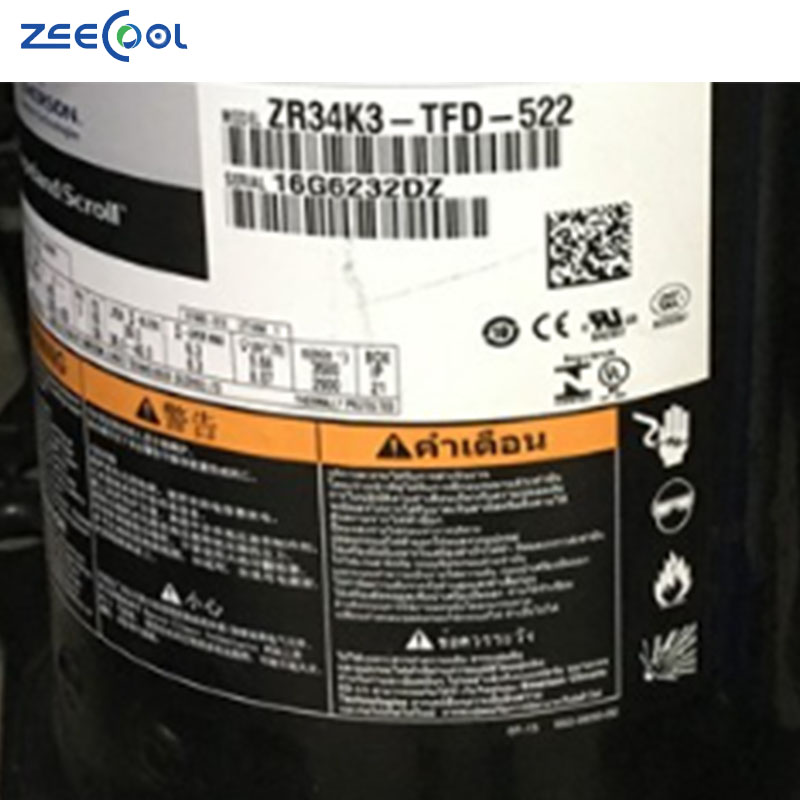 Hot Selling Scroll Copeland Compressor 4HP Air Conditioning Refrigeration Compressor ZR47KC-TFD-522 ZR61KC-TFD-522