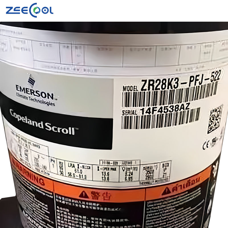 Factory Wholesale 3.5HP 3HP 220V-240V ZR Copeland Scroll Air Conditioner Refrigeration Compressor ZR36K3-PFJ-522 ZR47K3-PFJ-552