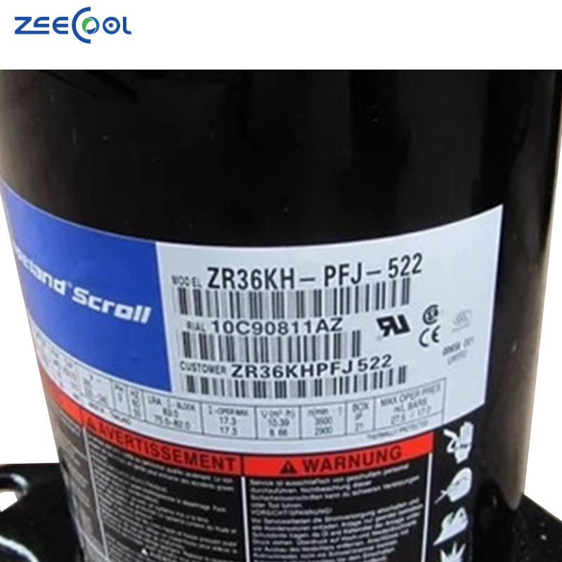 Factory Wholesale 3.5HP 3HP 220V-240V ZR Copeland Scroll Air Conditioner Refrigeration Compressor ZR36K3-PFJ-522 ZR47K3-PFJ-552