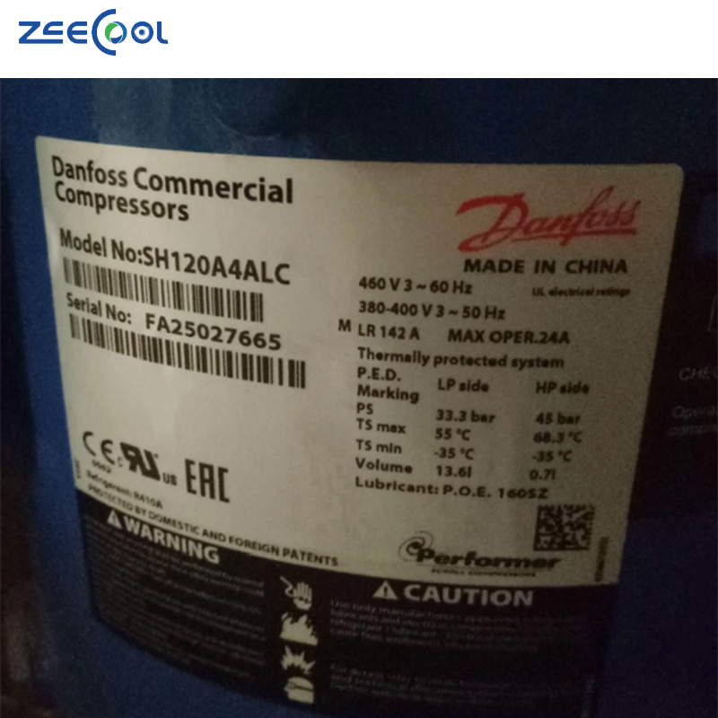 SH090A4ALC 7.5Ton 76100BTU Air Conditioning Scroll Compressor for Danfoss SH120A4ALC Compressor