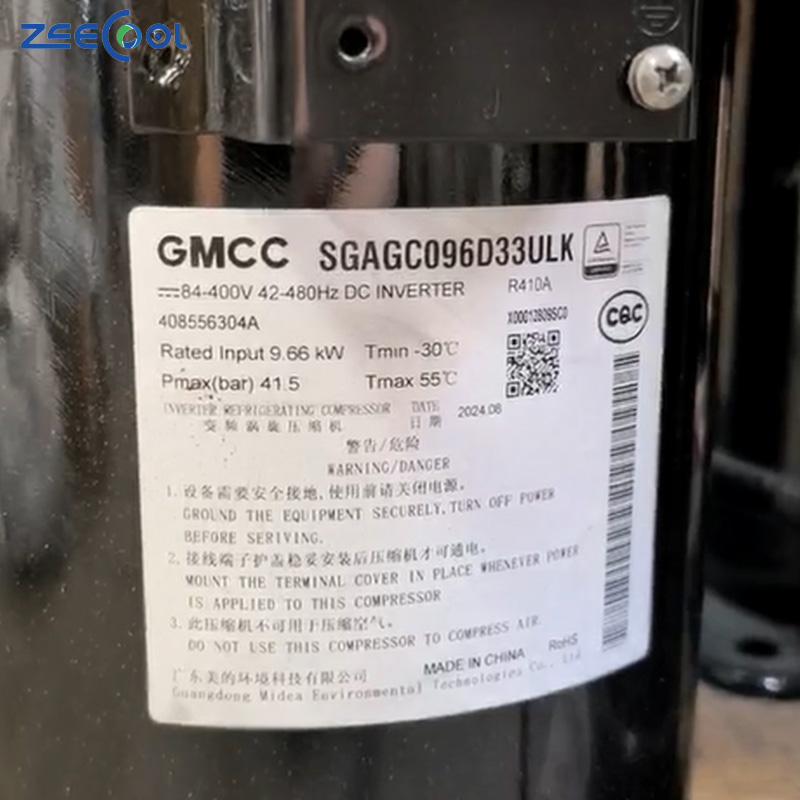 Factory Wholesale GMCC SGAGC096D33ULK R410A DC Inverter Scroll Compressor for Cold Chain Logistics
