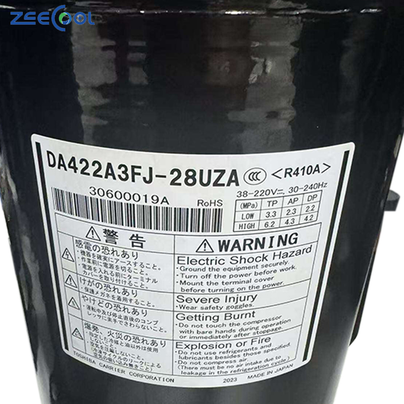 DA422A3FJ-29UZA DA422A3FJ-28UZA R410a Inverter Refrigeration Compressor for VRF Air Conditioning System