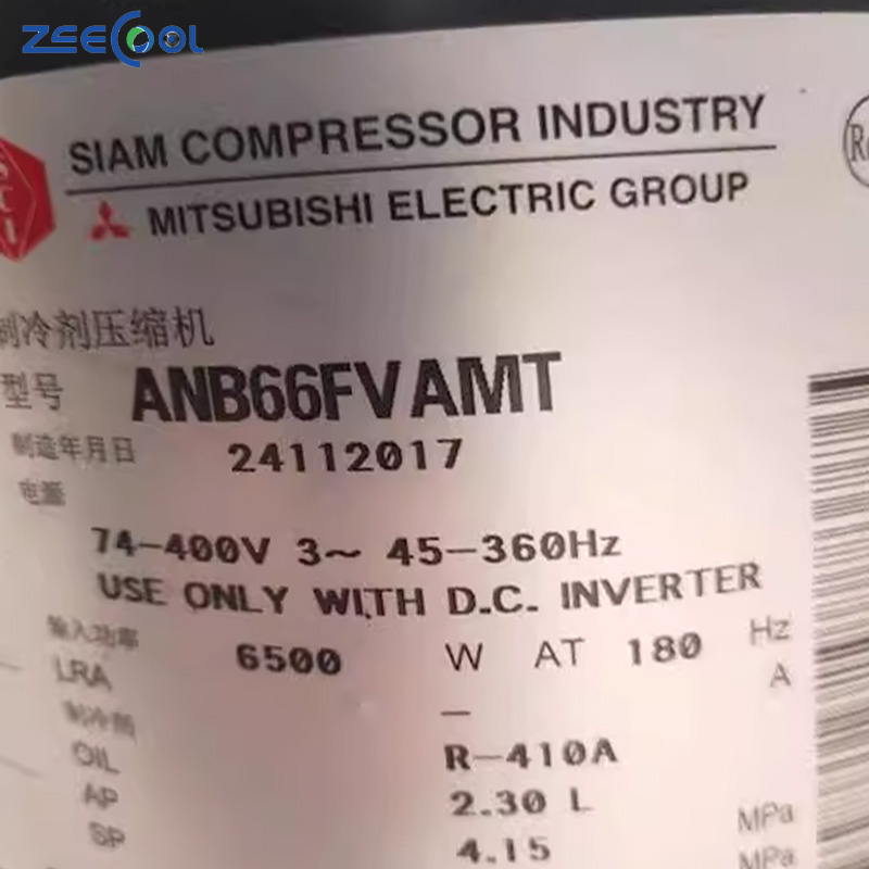 Mitsubishi ANB66FVAMT ANB66FLJMT ANB66FKEMT ANB66FVVMT Refrigeration Parts Air Conditioning Compressor for Refrigeration