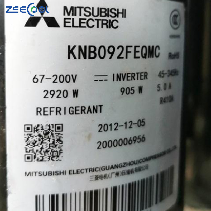 Mit-subishi Air Conditioner R410A Refrigerant Rotary Compressor KNB092FHAMC KNB092FEQMC KNB092FGAMC KNB092FEEMC KNB092FVZMC
