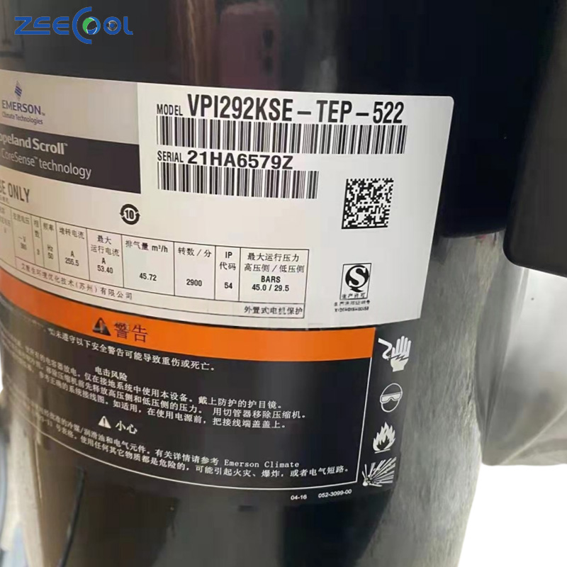 Compressor WholeSale Refrigeration Scroll Compressor VPI232KSE-TEP-522 VPI292KSE-TEP-522 for air Conditioning