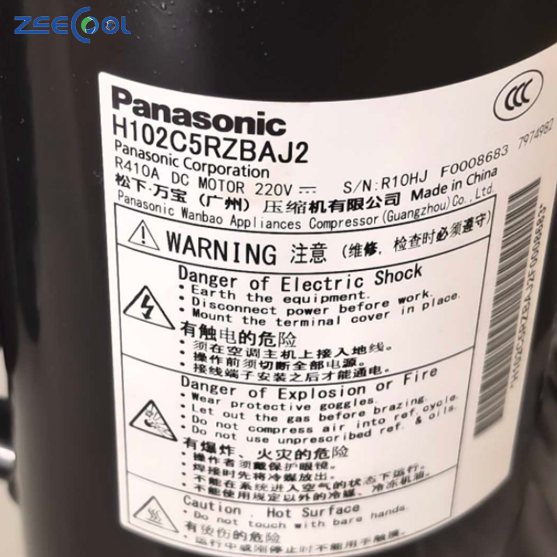 Factory Offer Energy-Saving Cooling System Pana-sonic H102C5RZBAJ2 High-Efficiency Commercial Rotary Refrigeration Compressor