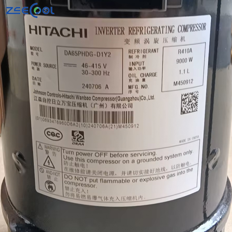 Wholesale Manufacturers Supply DA65PHD-D1Y2 DC Inverter Scroll Compressor for Air Conditioning New R410A Inverter Compressor