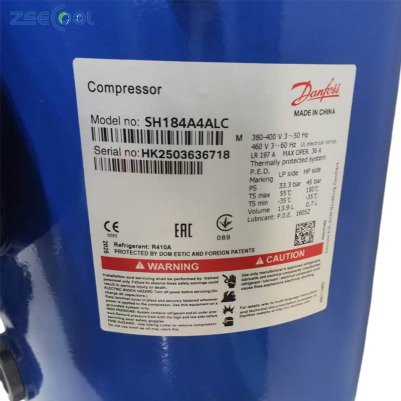 SH090A4ALC 7.5Ton 76100BTU Air Conditioning Scroll Compressor for Danfoss SH120A4ALC Compressor
