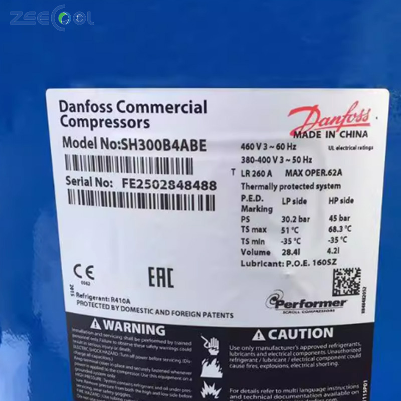 High Quality SH SH Serie SH295A4AB SH300A4ABE SH300B4ABE Scroll Refrigeration Compressor for Cooling Air AC Reasonable Price