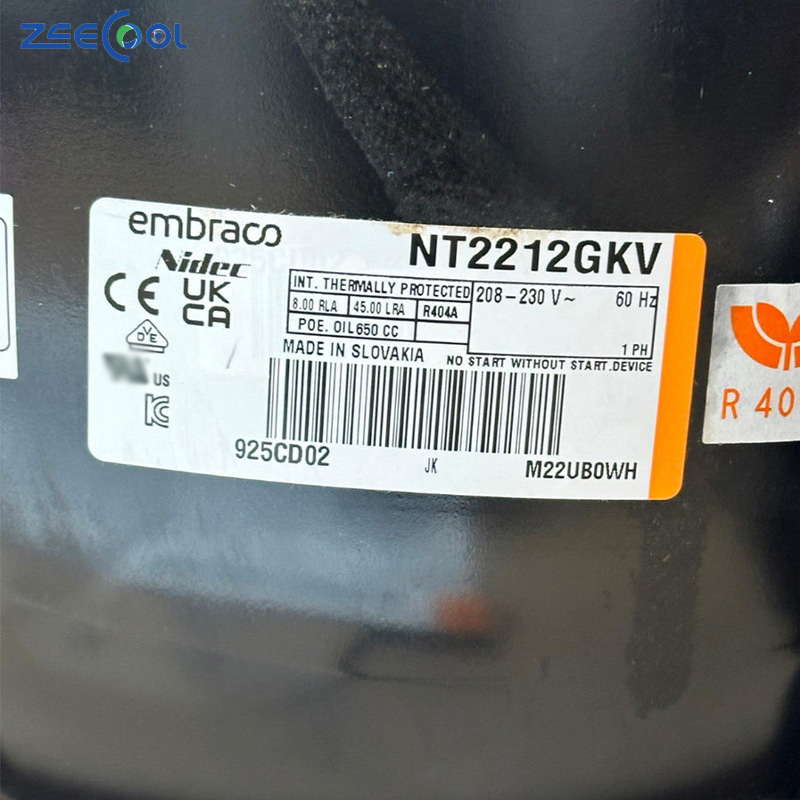Factory Supply Wholesale NJ2212GK Piston Compressor 220V-240V 50Hz for Home Farm Use Cooling Condenser for R404A