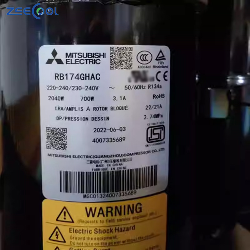 Factory Direct Sale RB174GHAC RB174GNKC RB174YNLC RB174YDKC Inverter Rotary Refrigeration Compressor for air Conditioner