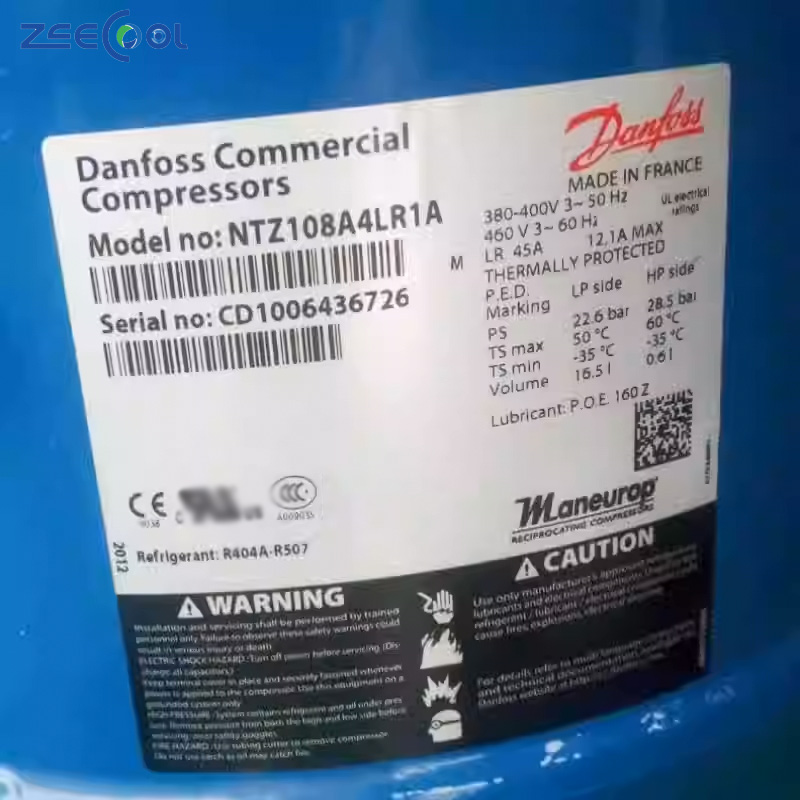 Good Quality NTZ048A4LR1A Low Temperature Commercial Compressors Piston Freezing Compressor Refrigeration Compressor