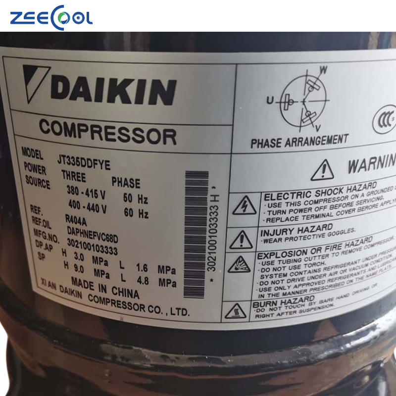 Dai-kin New 12HP R404A Inverter Compressor JT335DDFYE Scroll Compressor for air Conditioning JT300DDFYE JT300DFFYEaN