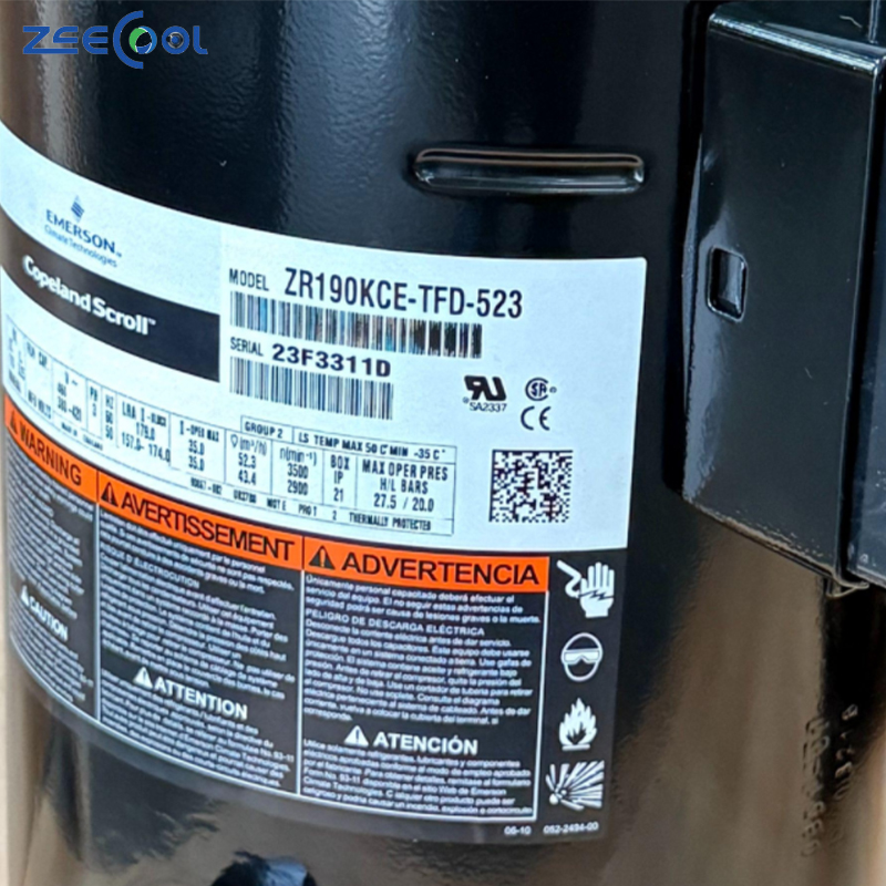 Compresor Copeland Scroll ZR190KCE-TF7-522 15HP Refrigerant R22