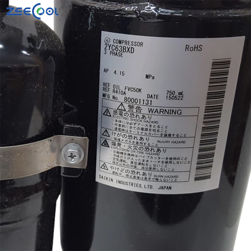 Low MOQ Dai-kin DC Inverter Compressor R410A Refrigerant Scroll Compressor 2YC63BXD 2YC63CXD 2YC63FXD 2YC63HXD 2YC63LXD 2YC63GXD