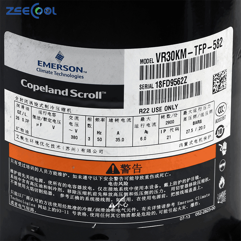 Wholesale Good Quality Air Conditioning Compressor 3P Scroll Refrigeration VR30KM-PFS-582 VR30KM-TFP-582 VR30KS-TFP-582 VR30KM