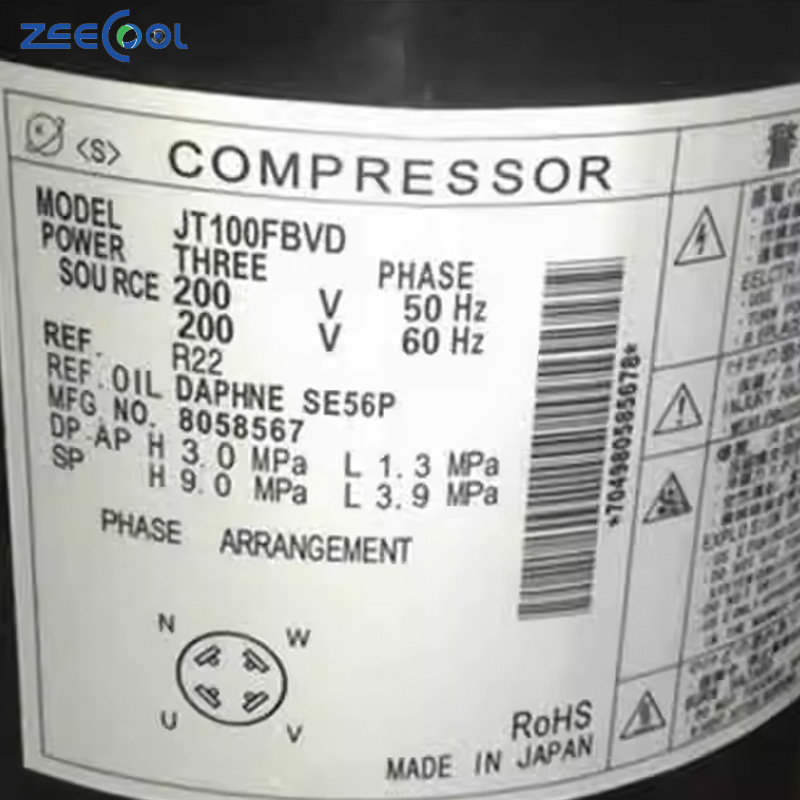 Factory Price Air Conditioner Compressor Scroll Compressor Dai-kin Inverter Compressor JT100FBVD T Refrigeration Compressors