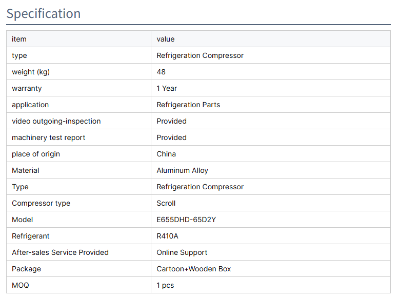 New Hita-ch DC Inverter Air Conditioner Compressor Refrigeration Compressor Scroll Compressor E655DHD-65D2Y E656DHD-65D2YG E655DHD-65D2 E656DHD-65D2Y