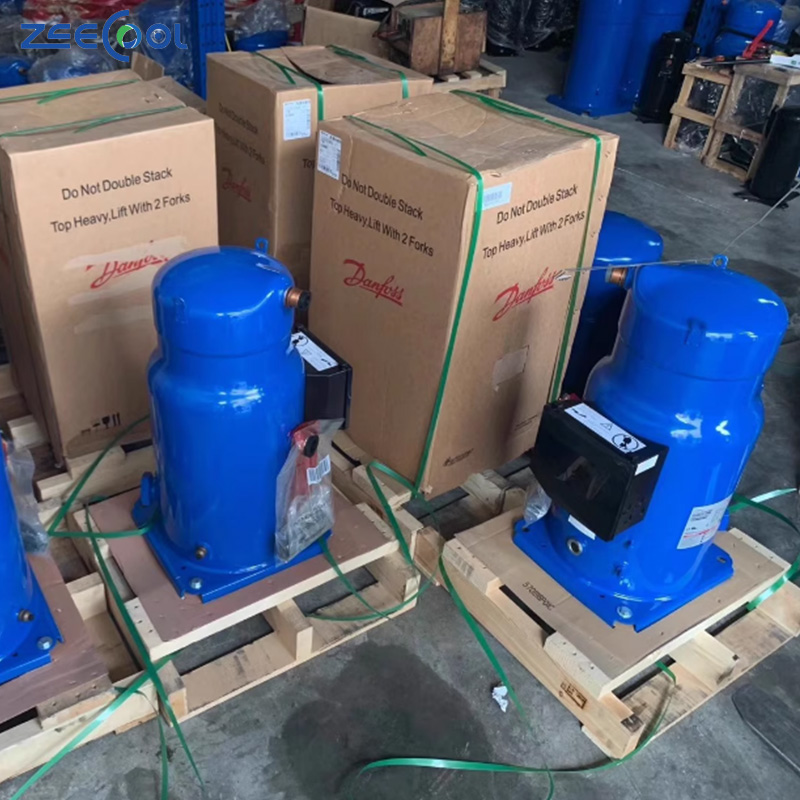 Dan-foss 380V Air Conditioner Heat Exchange Parts Scroll Refrigeration Compressor Hermetic Compressor SZ125S4RC