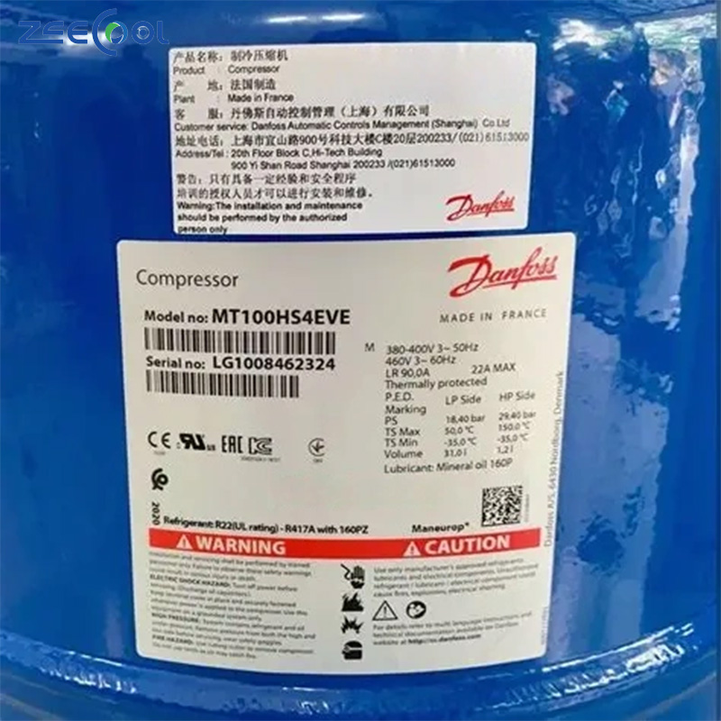 Wholesale Dan-foss Reciprocating Compressor Piston Refrigeration Compressor low-temperature compressor MT100HS4DVE MT100HS4EVE