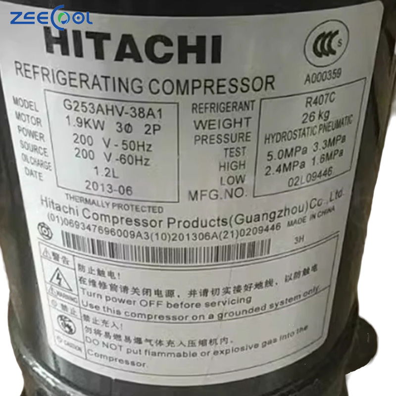 Factory Wholesale High-Efficiency Hita-chi air Conditioner Refrigeration Inverter R407c Scroll Compressor G253AHV-38A1