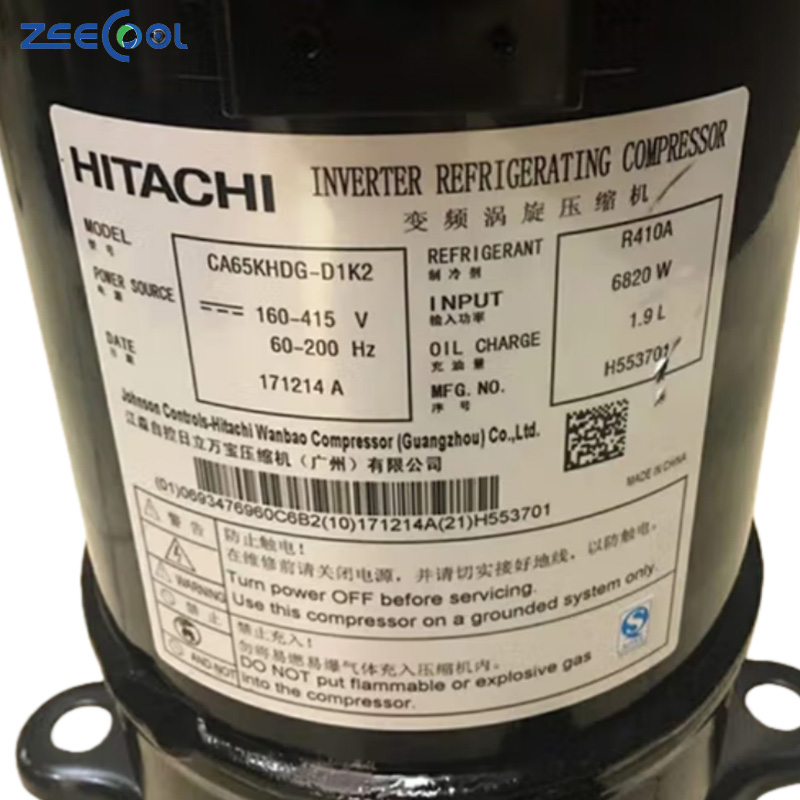 Factory Direct Sale H- itachi Inverter Heat Pump Air Conditioner Refrigeration Compressor CA65KHDG-D1K2