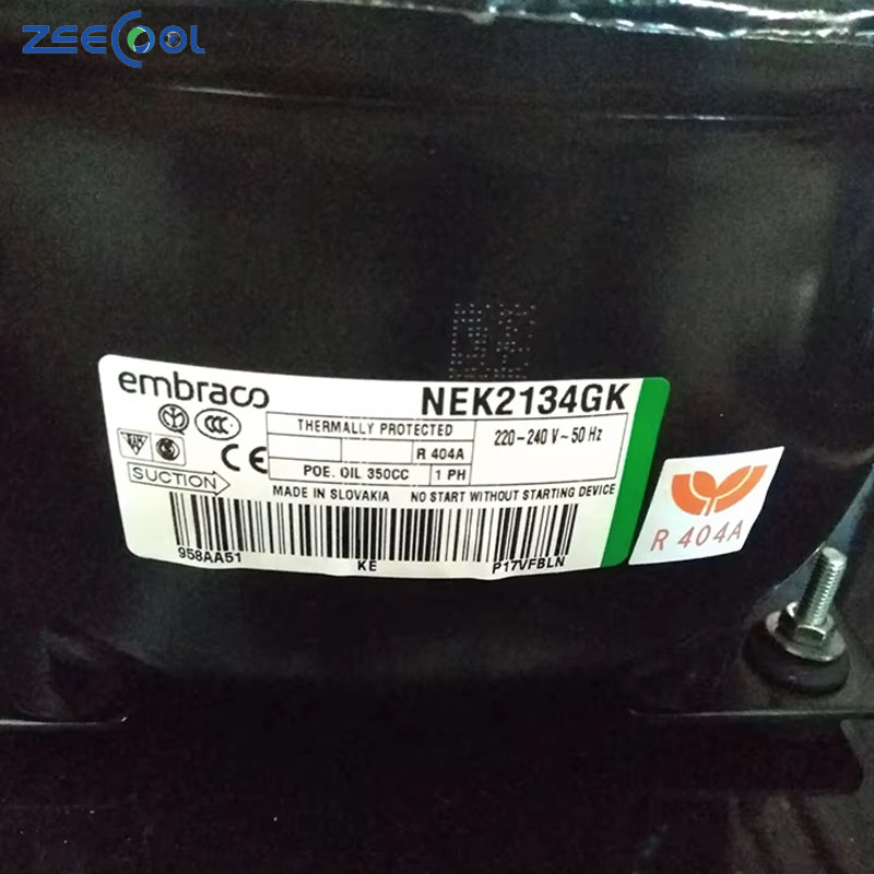 For Embraco Compressors Freezer Compressors Refrigerator Compressors NEK2134GK R404a Refrigeration 1/2 HP Compressor