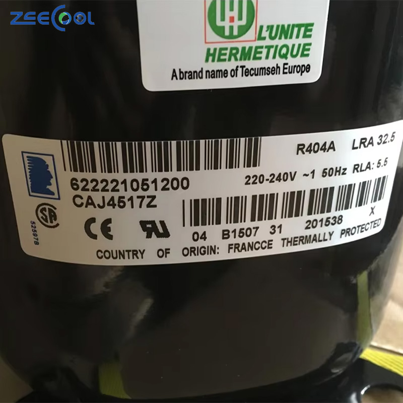 Factory Direct Sales New Tecu-mseh Hermetic Compressor Freezer Compressor 220v CAJ4517Z Refrigeration Compressor