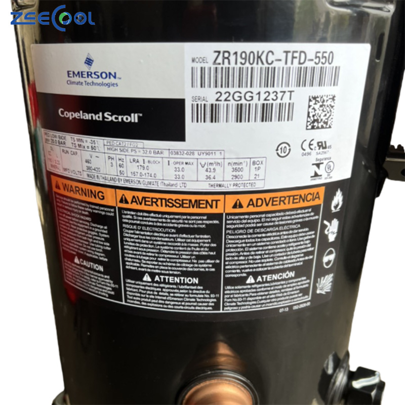 Compresor Copeland Scroll ZR190KCE-TF7-522 15HP Refrigerant R22