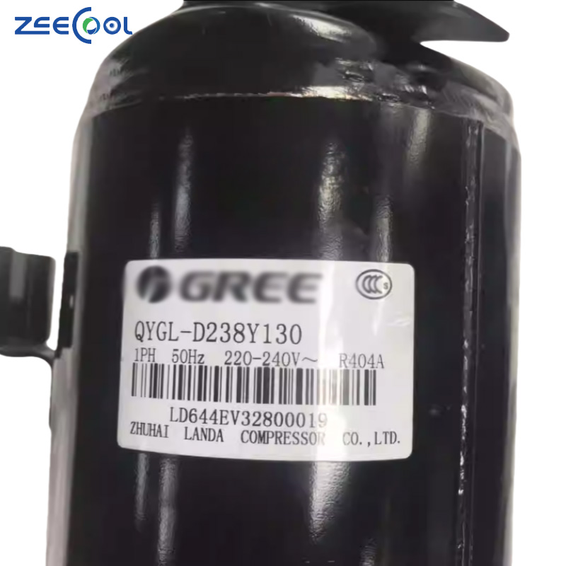 Supply New GREE QYGL-D238rY130 2HP 60Hz 220-240V R404A Horizontal Rotary Compressor for Air Conditioning