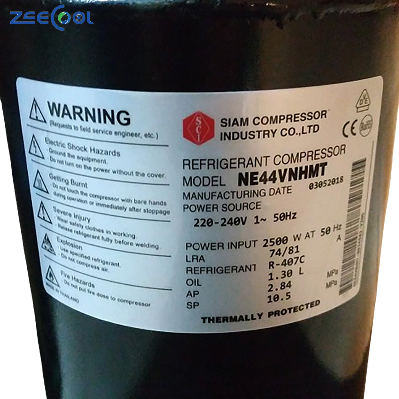 For MITSUBISHI NE41VNHMT NE44VNHMT R407C 220-240V Refrigeration Rotary Compressor for Cooling & Heat Pump Systems