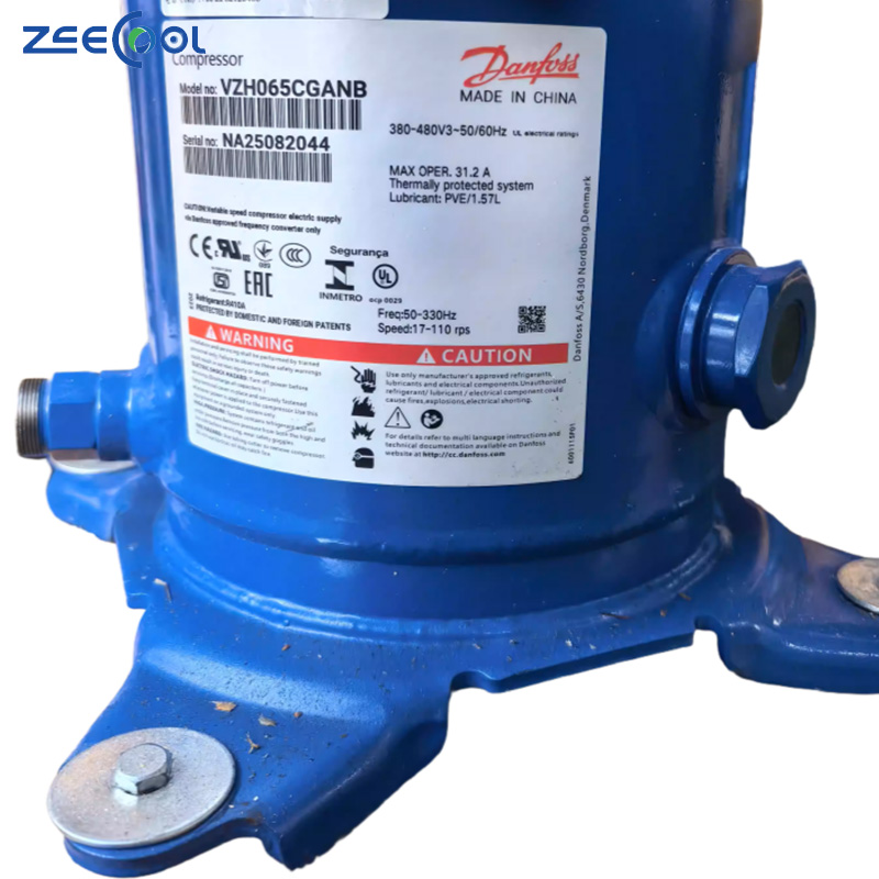 Wholesale for Danfoss VZH065CGANB Inverter Refrigeration Compressor 120G0152 for Low Temperature Cold Storage Air Conditioning