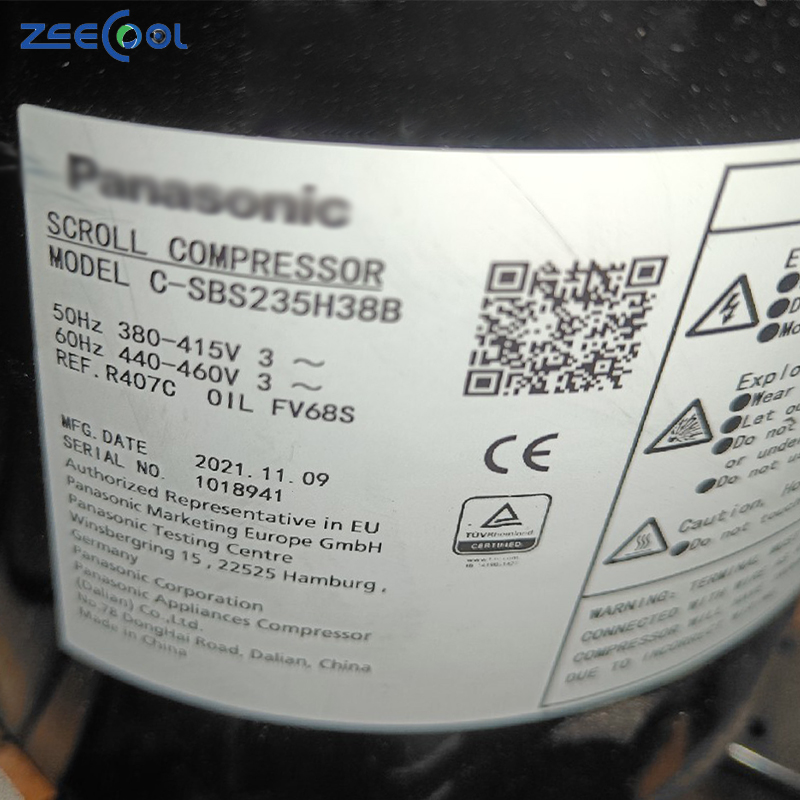 R407C Scroll Compressors for SAN-YO PANA-SONIC 7HP C-SBS235H38A C-SBS235H38B 380V Refrigerator Compressor