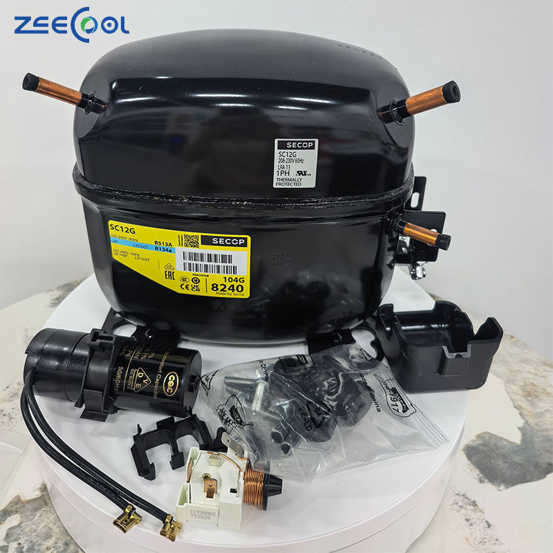 New Condition Low Back Pressure Refrigerator Compressor SC12G with Capacity Box R134A Refrigeration Compressor for Secop