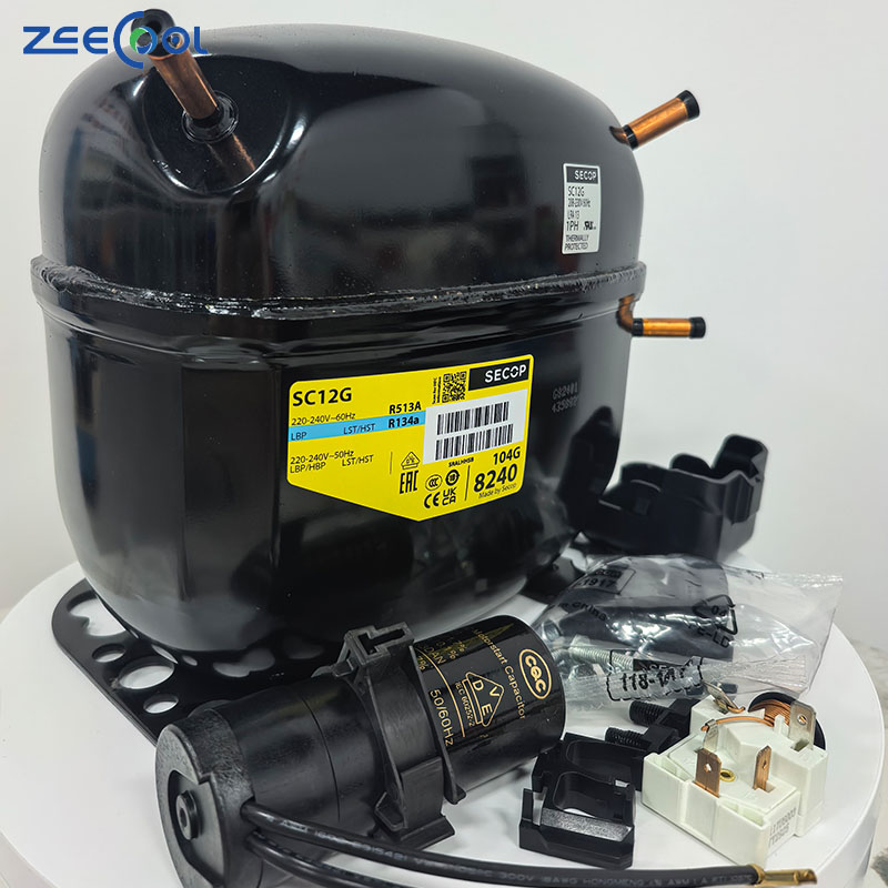 New Condition Low Back Pressure Refrigerator Compressor SC12G with Capacity Box R134A Refrigeration Compressor for Secop