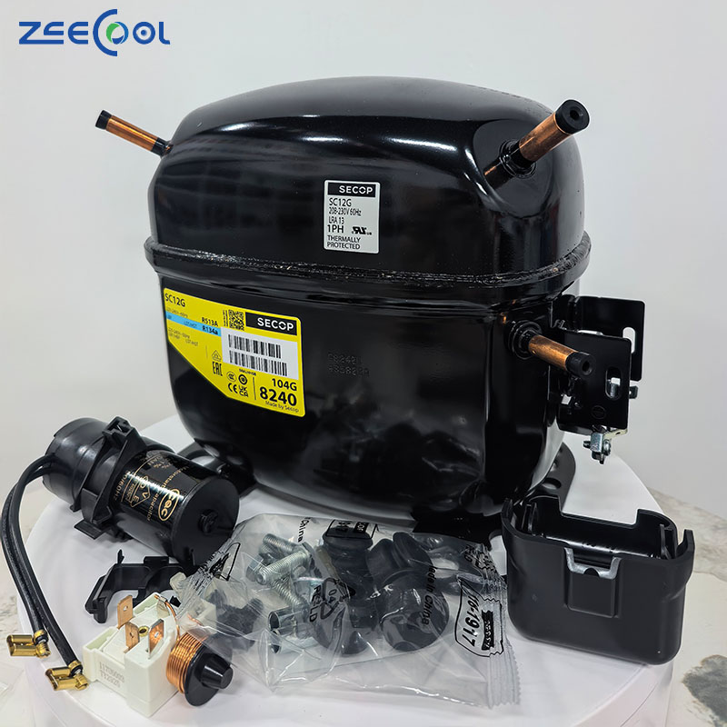 New Condition Low Back Pressure Refrigerator Compressor SC12G with Capacity Box R134A Refrigeration Compressor for Secop