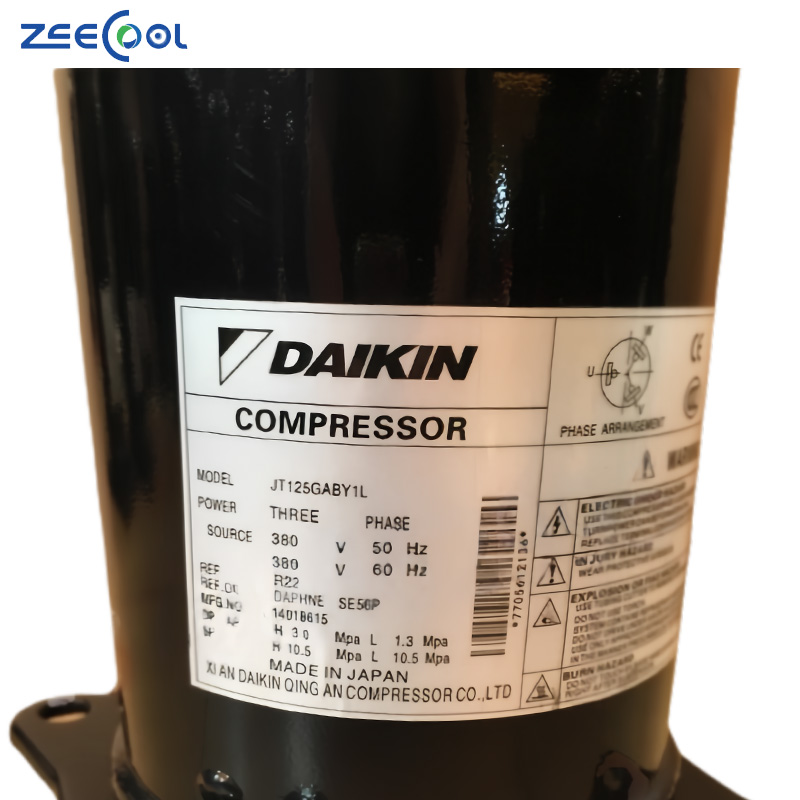 Factory Good Price Air Conditioner Compressor JT125GABY1L 380V 50hz R22 Refrigeration Compressor for DAIKINN