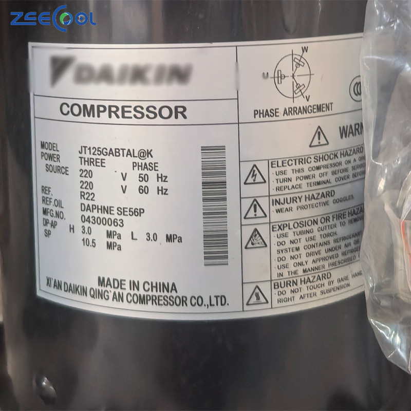 Good Price New Arrival Scroll Compressor JT125GABTAL JT160GABTAL 220V R22 air Conditioner Refrigeration Compressor for Daikinn