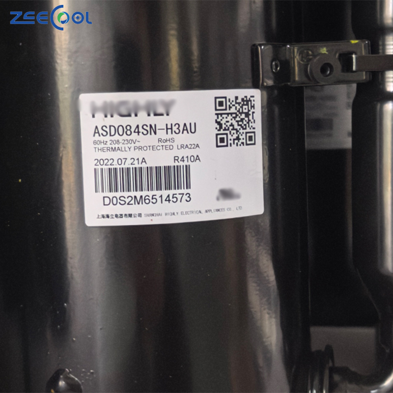 Hotnew Factory Price Brand New R410A Rotary Compressor ASD084SN-H3AU 230V Air Conditioning Refrigeration Compressor for High-ly