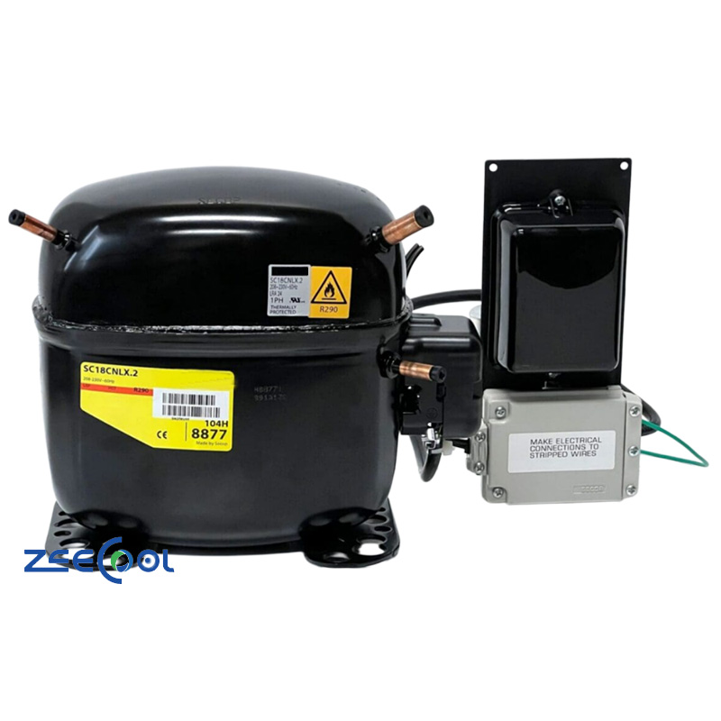 SECOP SC21CNLX.2  Hermetic Piston Refrigeration Compressor for Air-cooled Systems in Small Commercial Refrigerators and Freezers