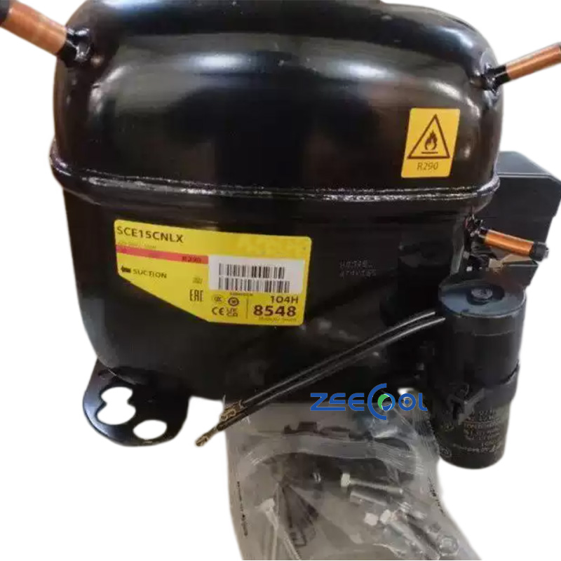 SECOP SCE15CNLX Hermetic Piston Refrigeration Compressor for Small Freezers Cold Cabinets and Air Cooling Systems Applications